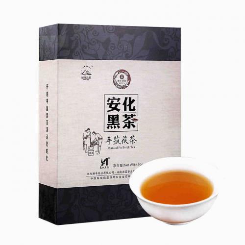 湘丰茶叶黑茶湖南安化金花茯砖茶安华手筑茯砖茶安化黑茶正宗特级